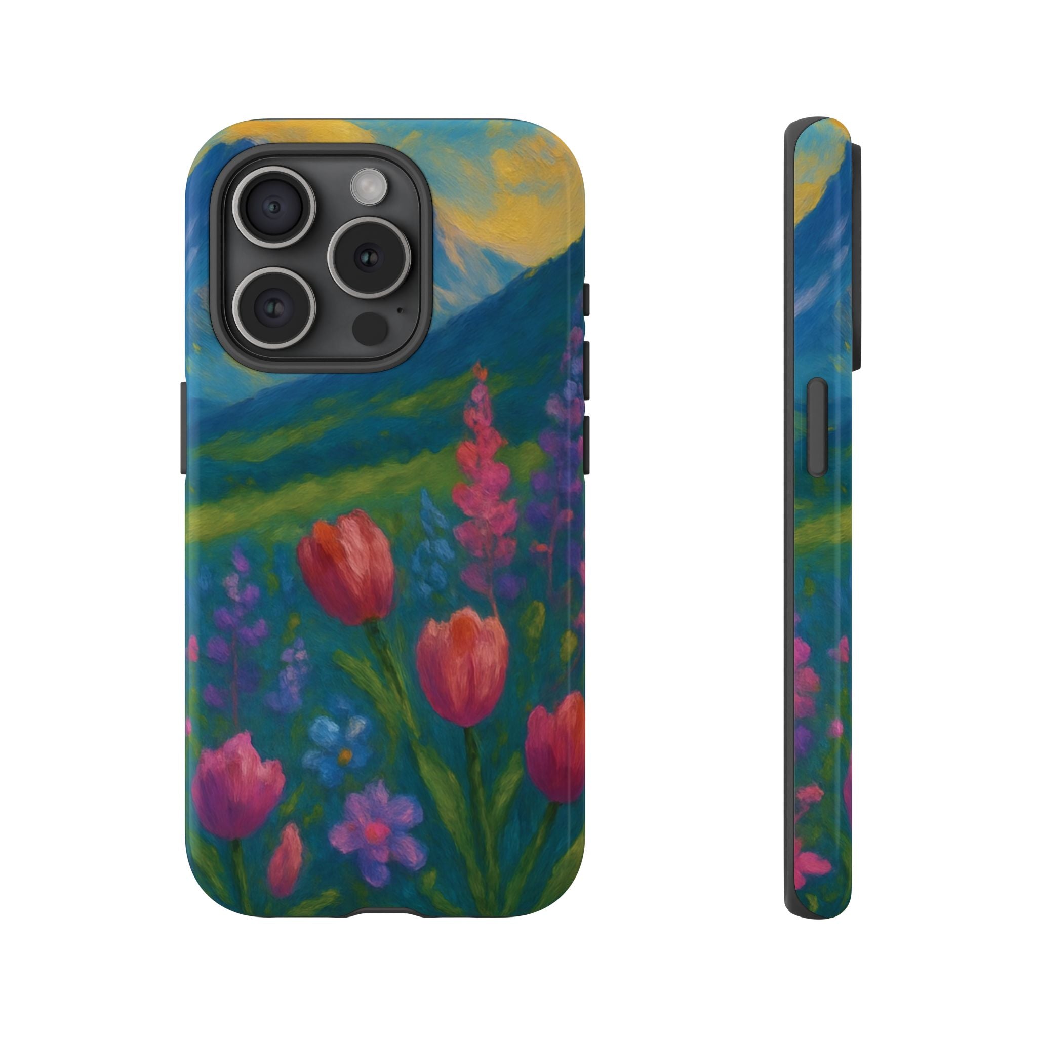 Mountains Wildflowers Phone Case | Vibrant Botanical Floral Design | Nature-Inspired Protective Cover for iPhone & Samsung | Trendy Aesthetic Gift Idea