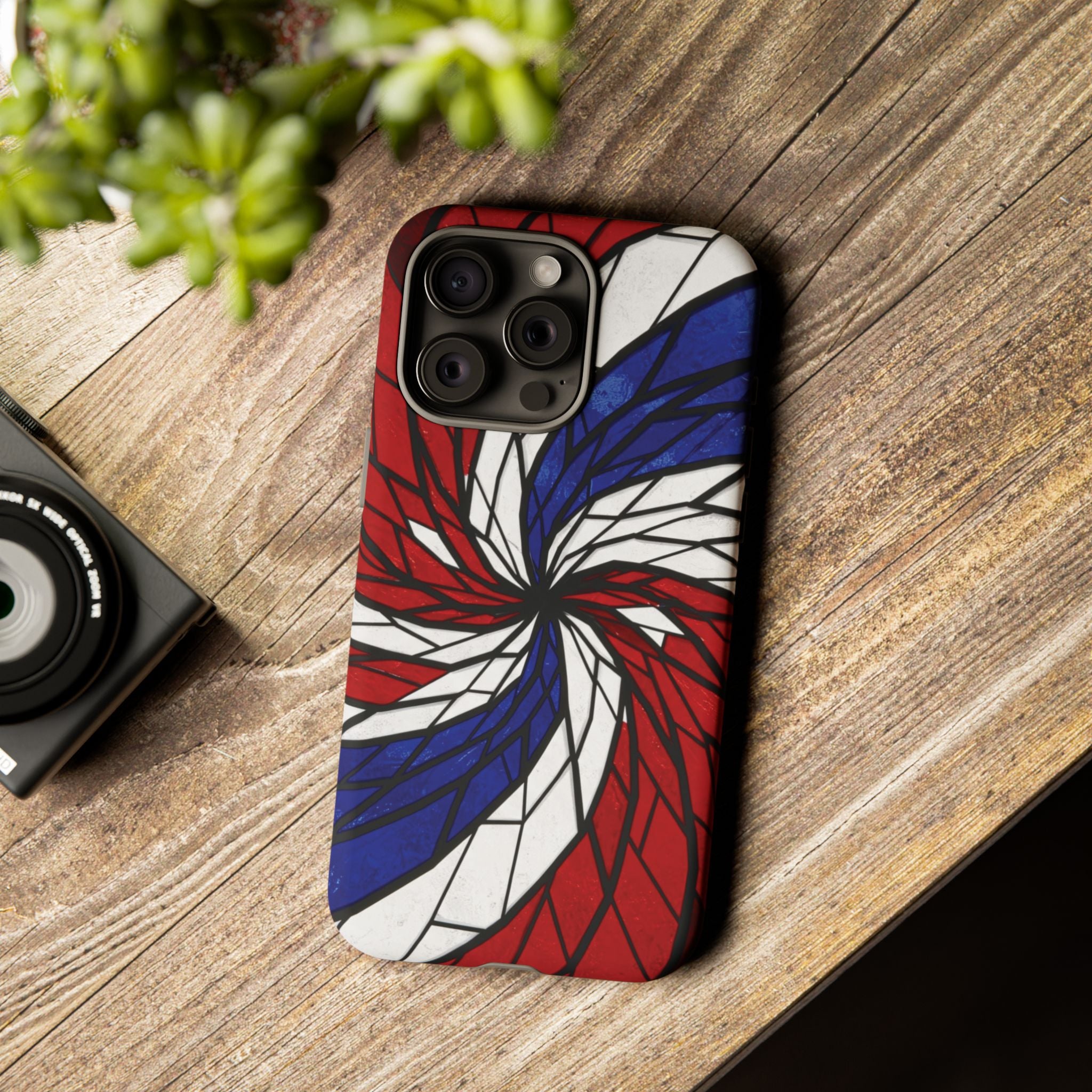 Patriotic Red White & Blue Phone Case – USA Flag Design, Independence Day Gift, Protective Cover for iPhone, Samsung, Pixel