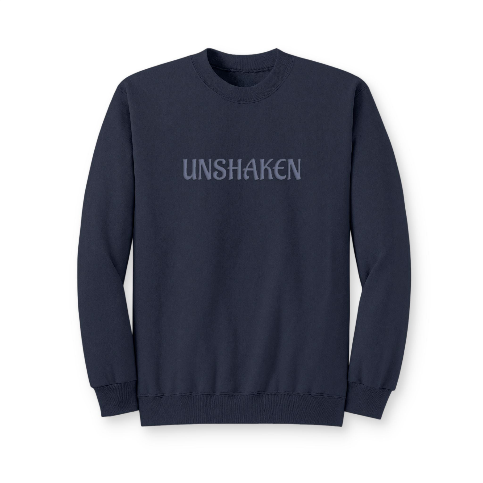 Unshaken Crewneck Sweatshirt - Minimal Inspirational Graphic Sweatshirt