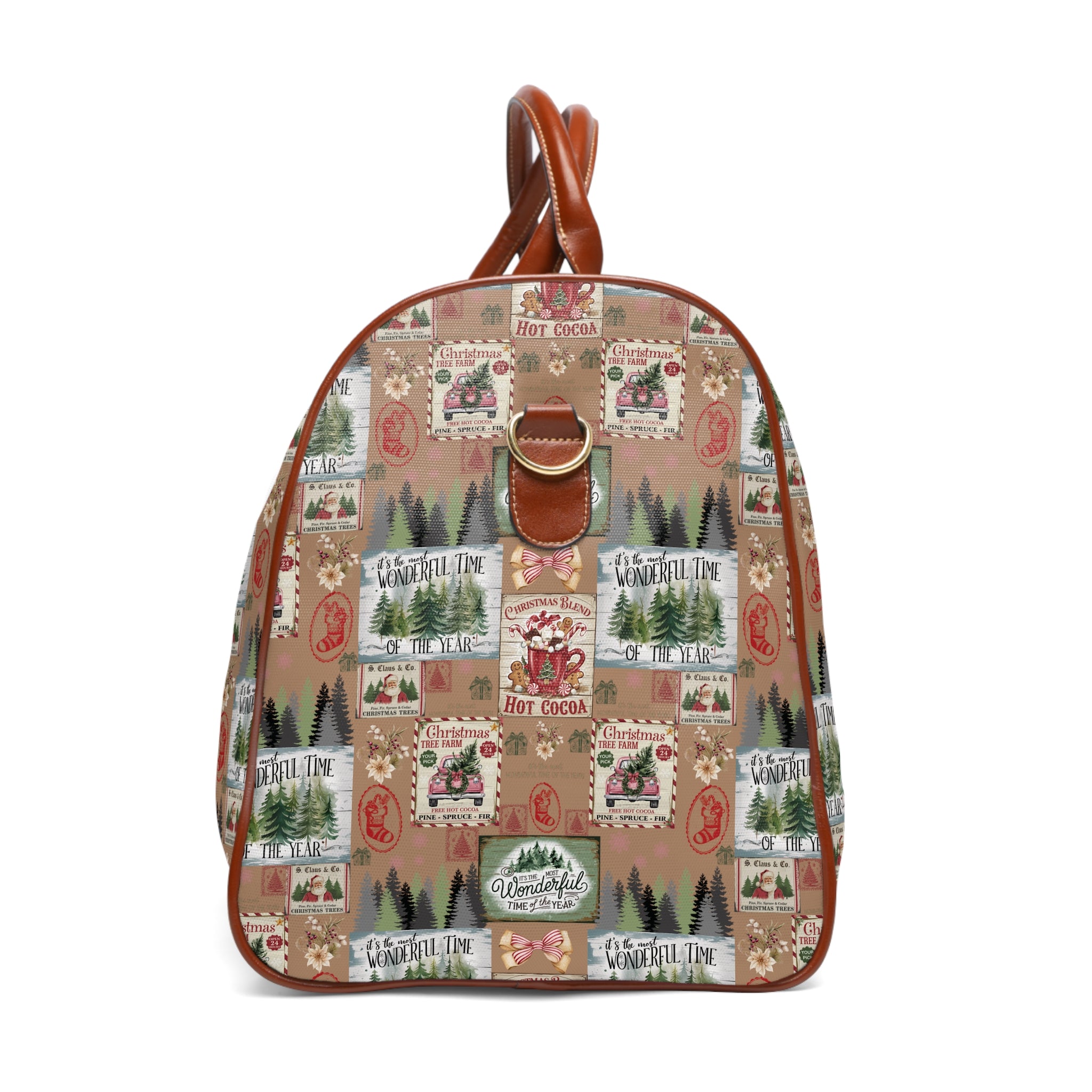 Unique Christmas Gift Travel Bag with Stamps Design Ideal Holiday Gift for Globetrotters Durable Overnight Bag for Luxurious and Chic Travel - MRSBYVALLE