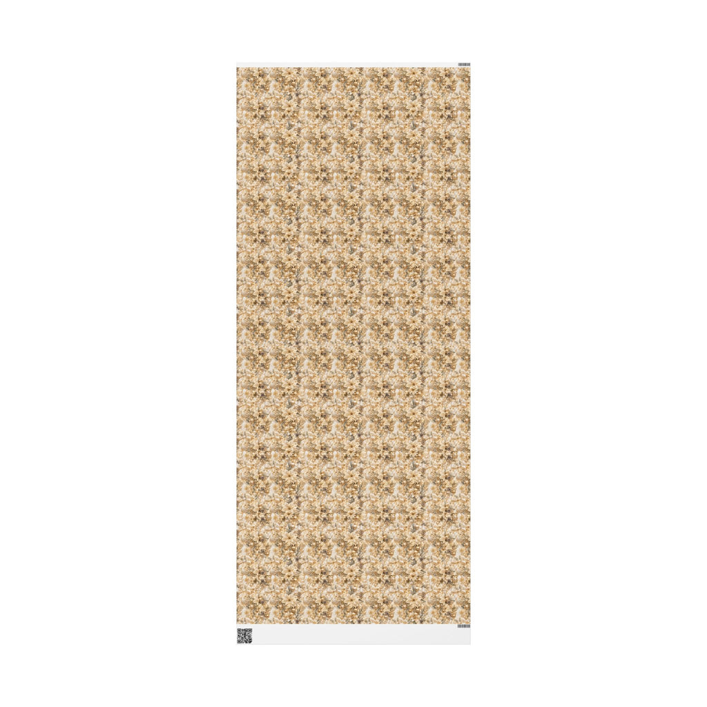 Wrapping Papers - Floral Gold and White Christmas Elegant
