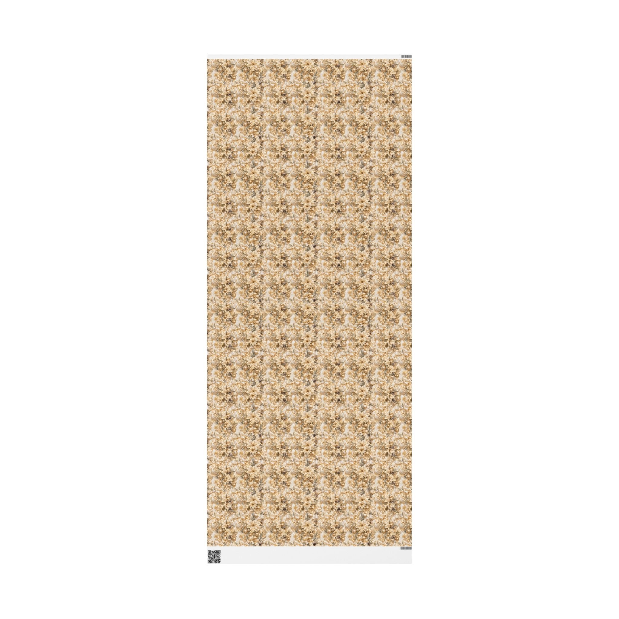Wrapping Papers - Floral Gold and White Christmas Elegant