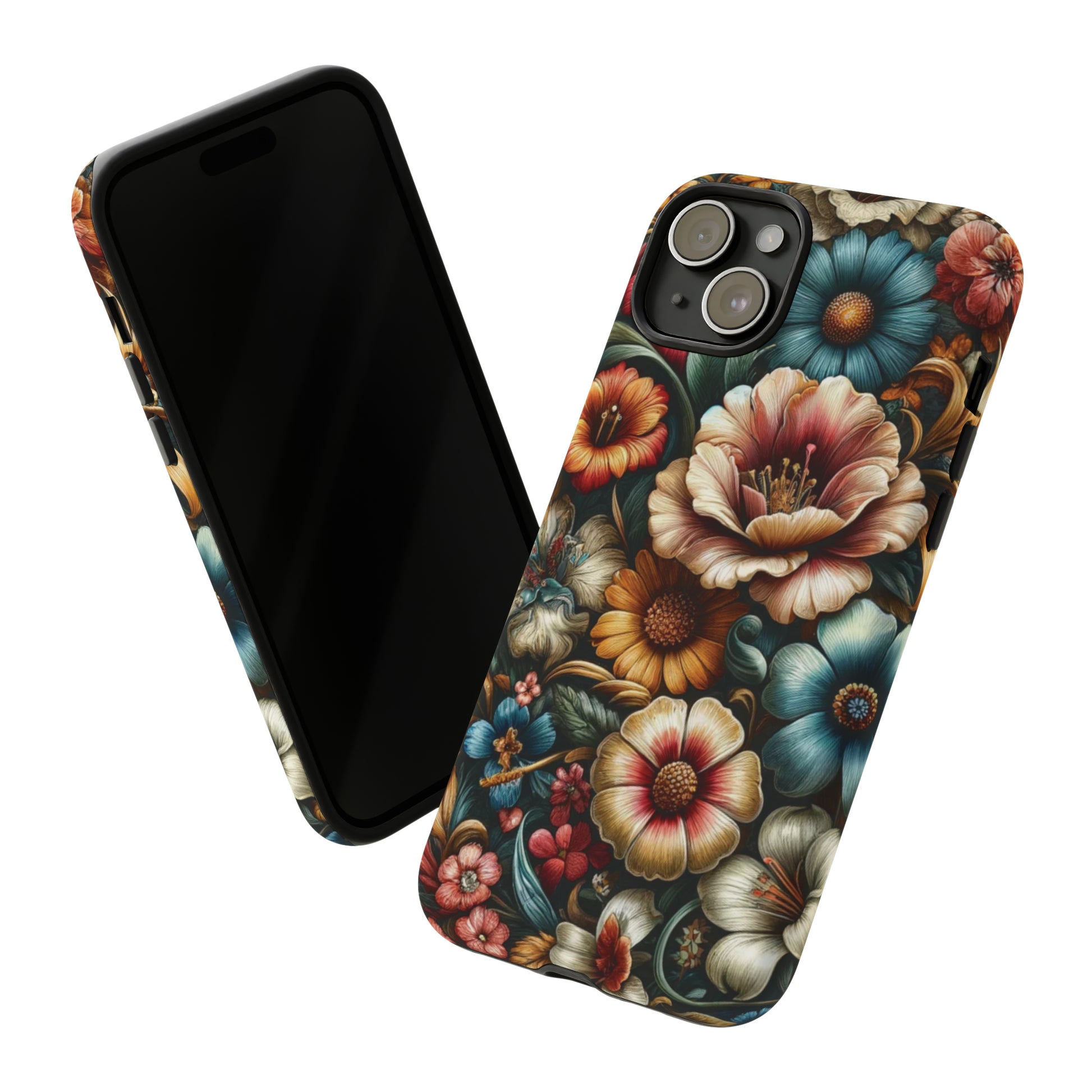 Pastel Floral Design Luxury Phone Tough Case Floral Elegant Durable Stylish for Modern Devices iPhone 15, Samsung iPhone Samsung Accessory Gift for Her.