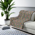 Pastel Floral Sherpa Blanket – Cozy and Elegant, Soft Fleece with Beautiful Flower Design, Perfect for Home Décor, Lounging, or as a Thoughtful Gift for her - MRSBYVALLE