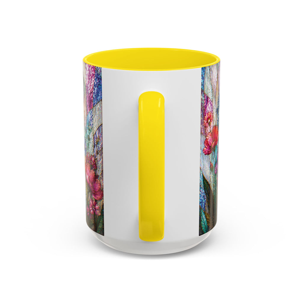 Wildflower Watercolor Coffee Mug Vibrant Wildflower Accent 11/15oz Stain Glass Illusion