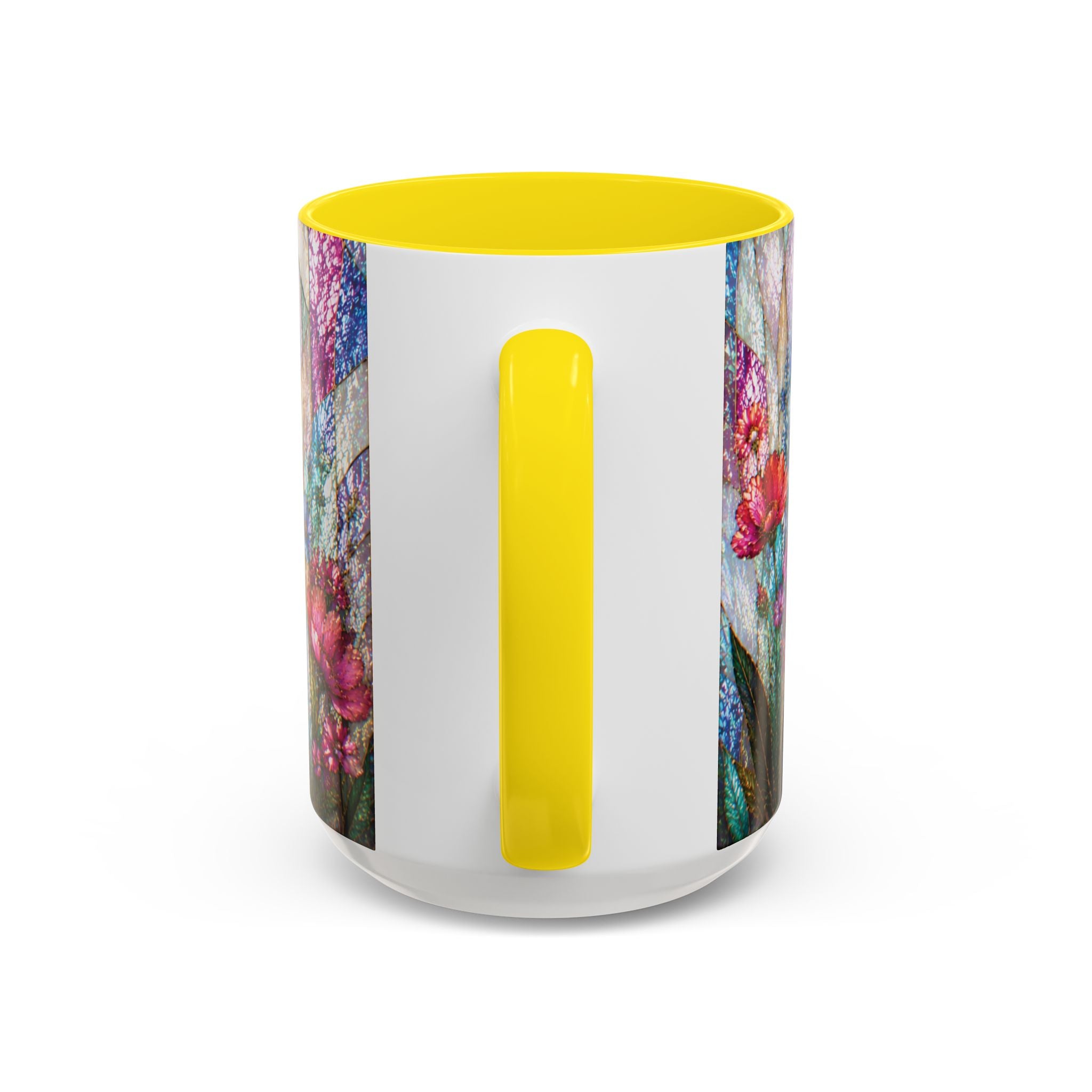 Wildflower Watercolor Coffee Mug Vibrant Wildflower Accent 11/15oz Stain Glass Illusion