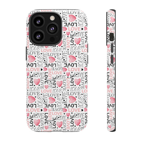 Cute Love Modern Watercolor Abstract Phone Case Compatible with iPhone, Samsung & More - Stylish, Durable Protection with Vibrant Artistic Design Perfect Gift for Her