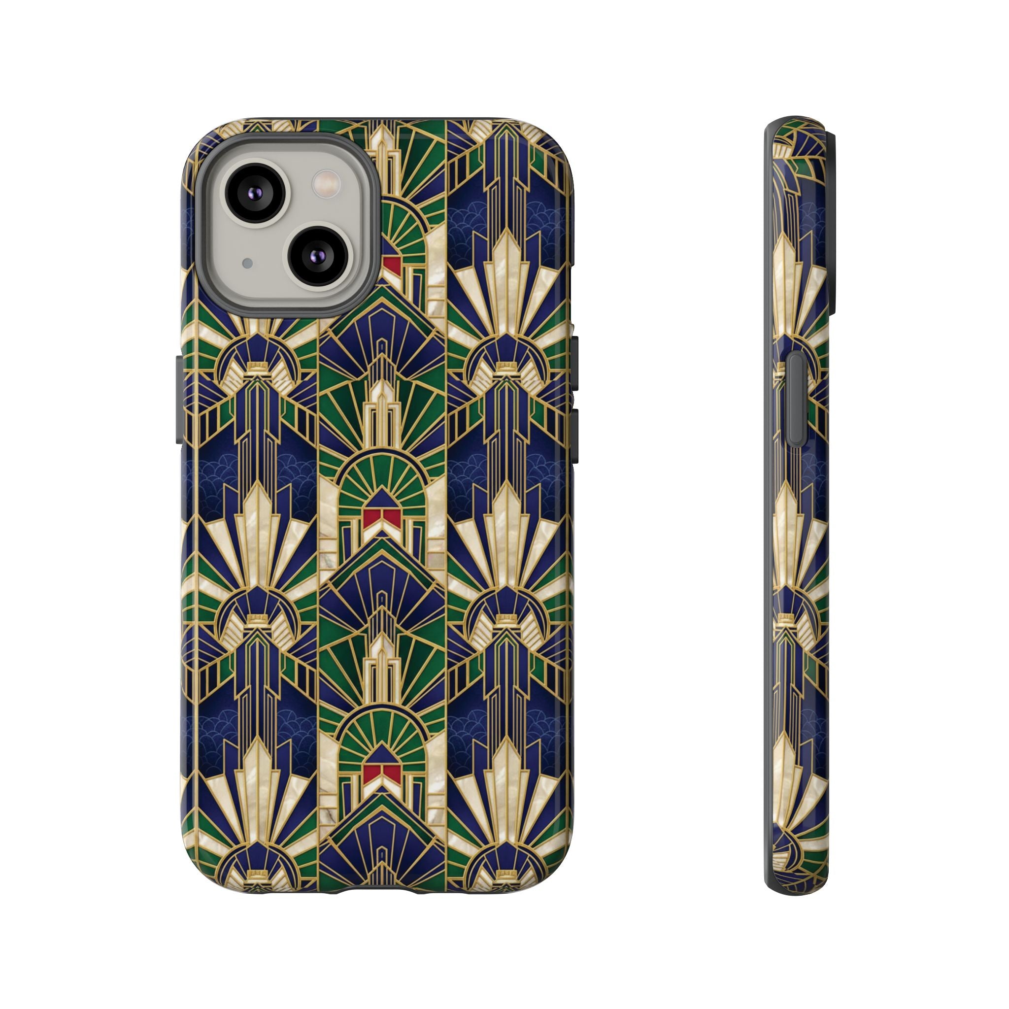 Navy & Gold Art Deco Phone Case — Imperial Art Deco Tough Case