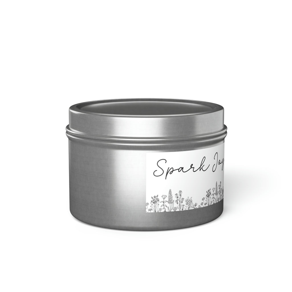 New House Bloom & Glow Elegant Floral Aromas in 4oz/8oz Tin Candles Essence of Nature Collection Unveil Serenity Romance with Exquisite Botanical Scents. Pure Harmony & Grace..
