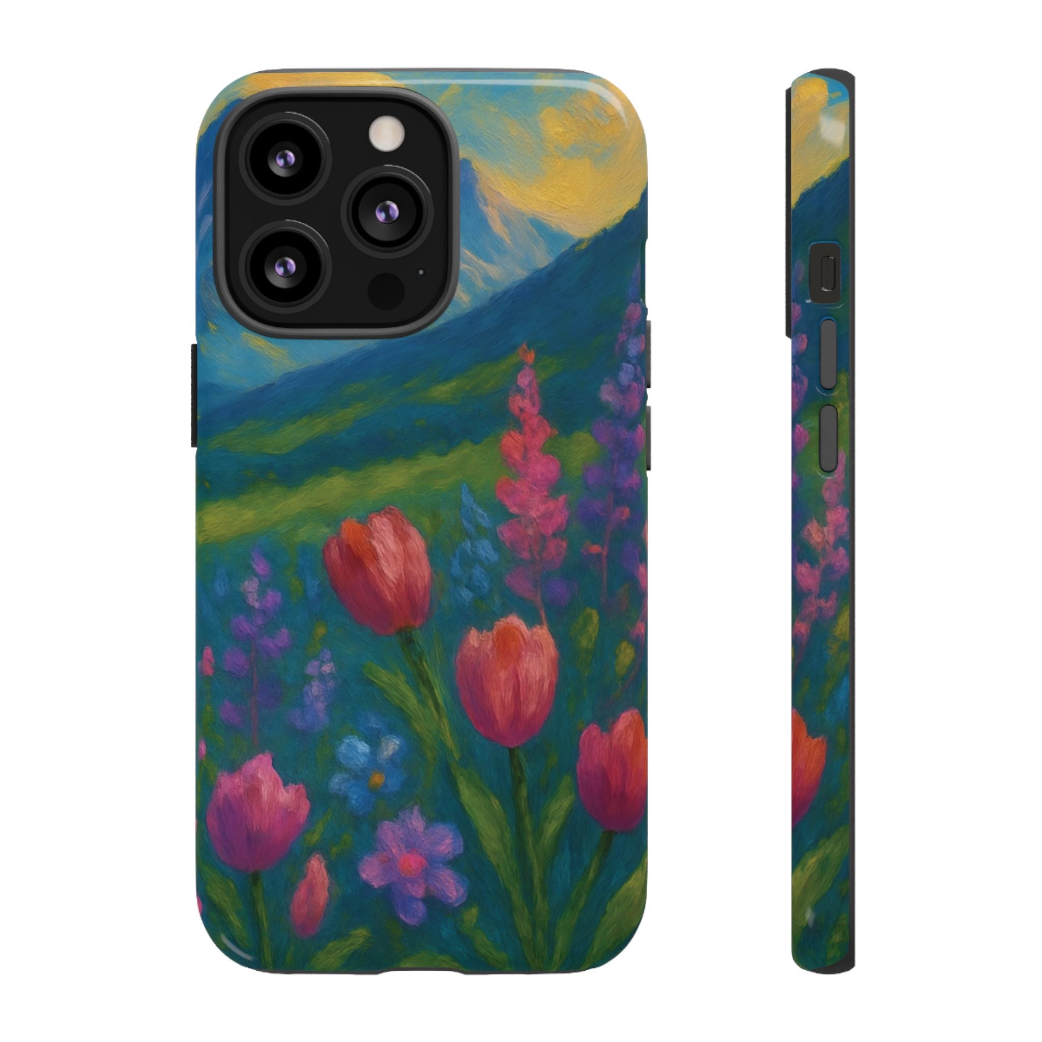 Mountains Wildflowers Phone Case | Vibrant Botanical Floral Design | Nature-Inspired Protective Cover for iPhone & Samsung | Trendy Aesthetic Gift Idea