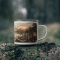 Enamel Mug — "Offline, Over Caffeinated, Zero Interest in Your Drama" Camping Coffee Cup