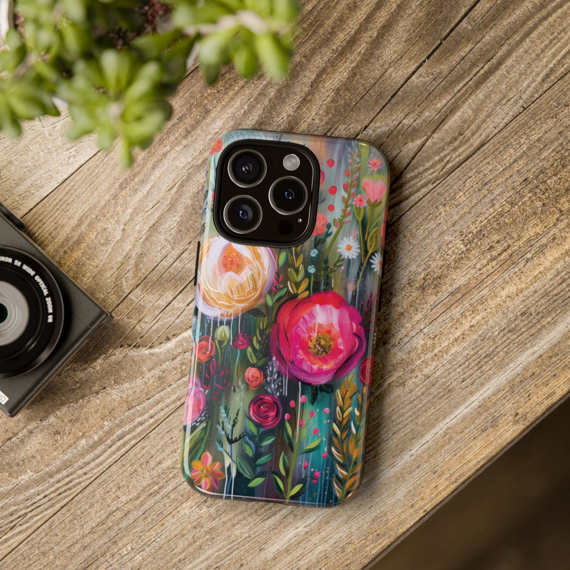 Watercolor Boho Floral Phone Case for iPhone 16 15 14 13 12  21 23 Samsung, and Pixel | Stylish Protective Cover Gift for Her Perfect for Floral Lover - MRSBYVALLE