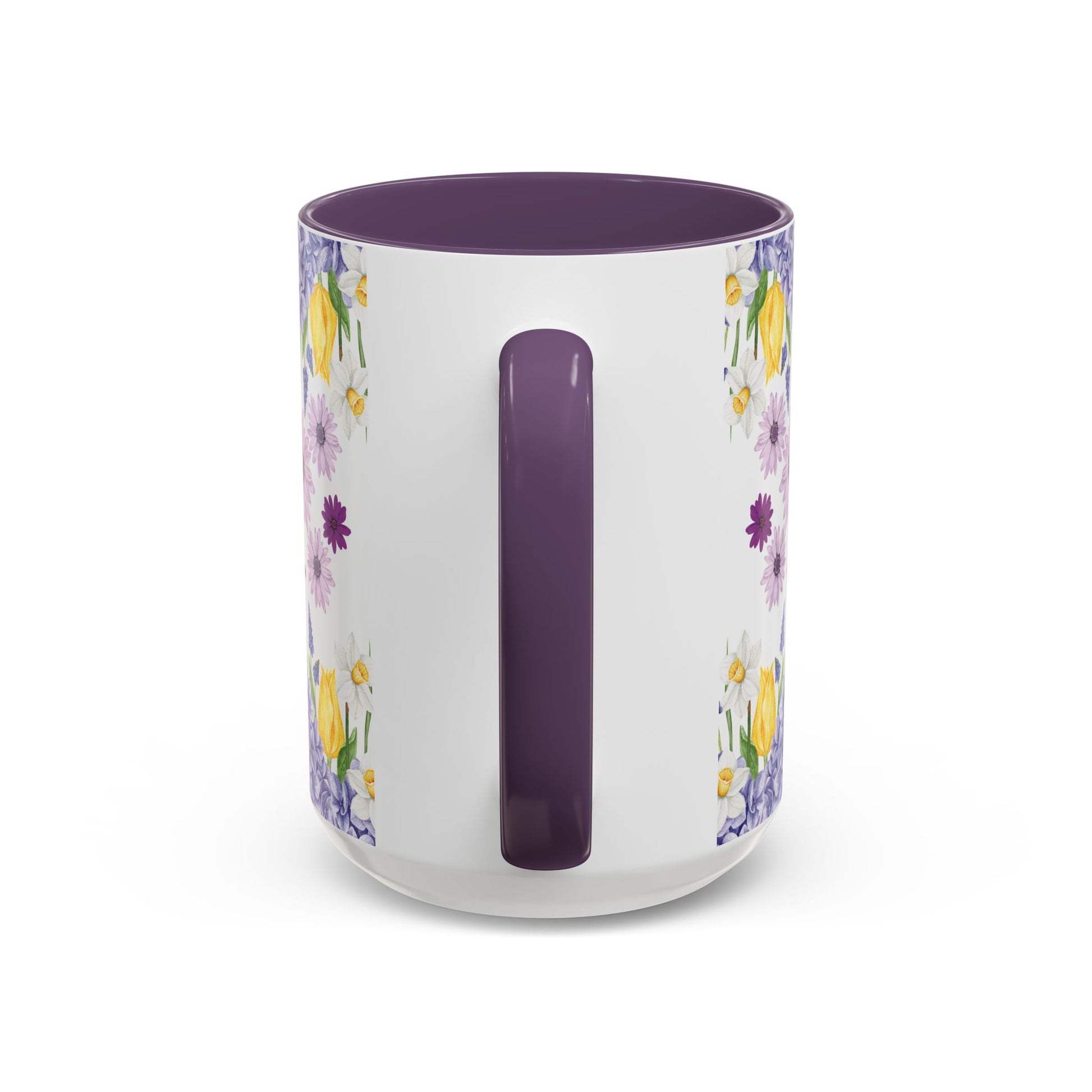 Botanical Floral Mug  Lavender & Yellow Flowers, Ceramic 11oz & 15oz Cup, Ideal Gift for Coffee Lovers, Mother's Day, or Cozy Spring Mornings