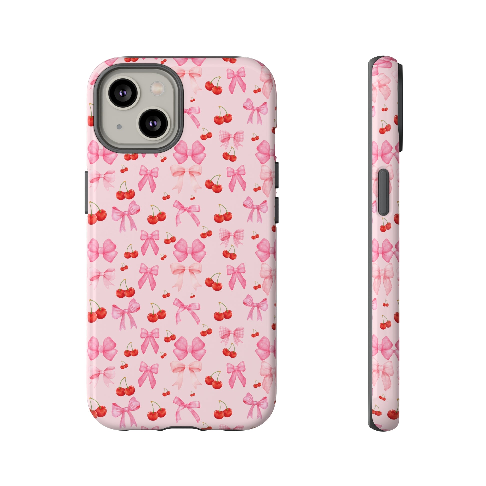 Coquette phone case Cherry Coquette Ribbon Bow iPhone Case Fruity, Girly Gift for Her Phone 15, Samsung iPhone Samsung Gift for Her Case iPhone 15, Samsung iPhone Samsung Accessory Gift for Her.