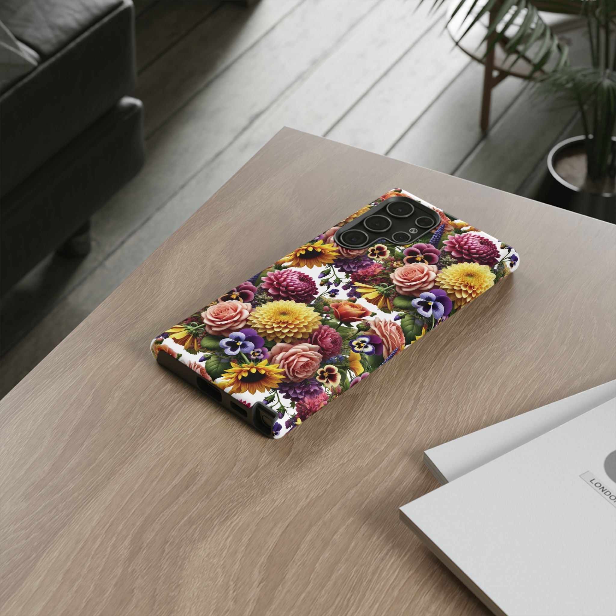 Floral Fall Phone Case for iPhone 16 15 14 13 12  21 23 Samsung, and Pixel | Stylish Protective Cover Gift for Her Perfect for Floral Lover