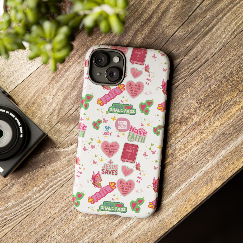 Carry Your Faith Everywhere | Christian Tough Phone Case with Bible Verse or Affirmation | Protective, Inspirational Gift for Christians