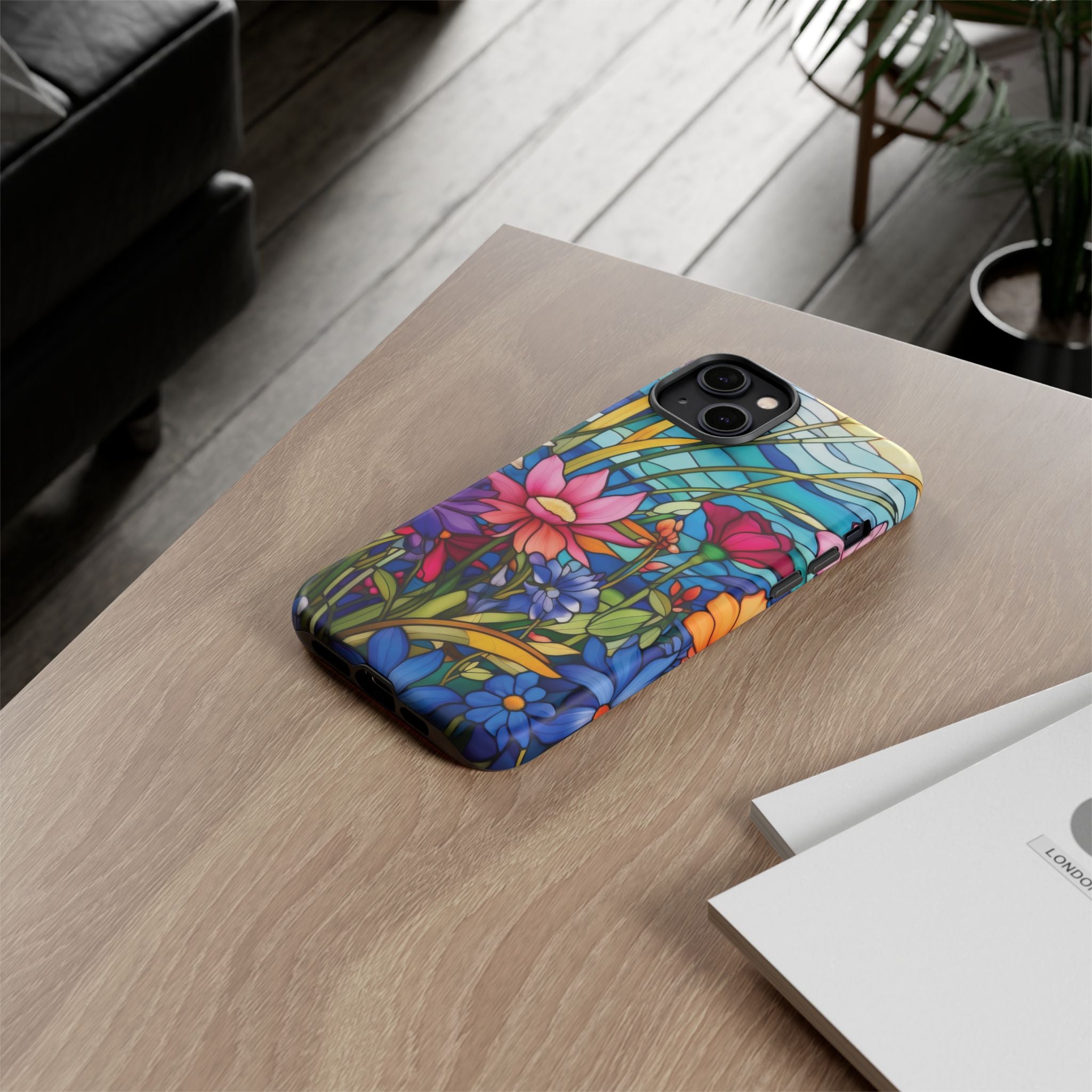 Wildflowers Stain Glass Illusion Phone Case Unique Holiday Protection for Your Device | Stylish & Durable Cover Gift for Her Phone 15, Samsung iPhone Samsung Accessory Gift for Her
