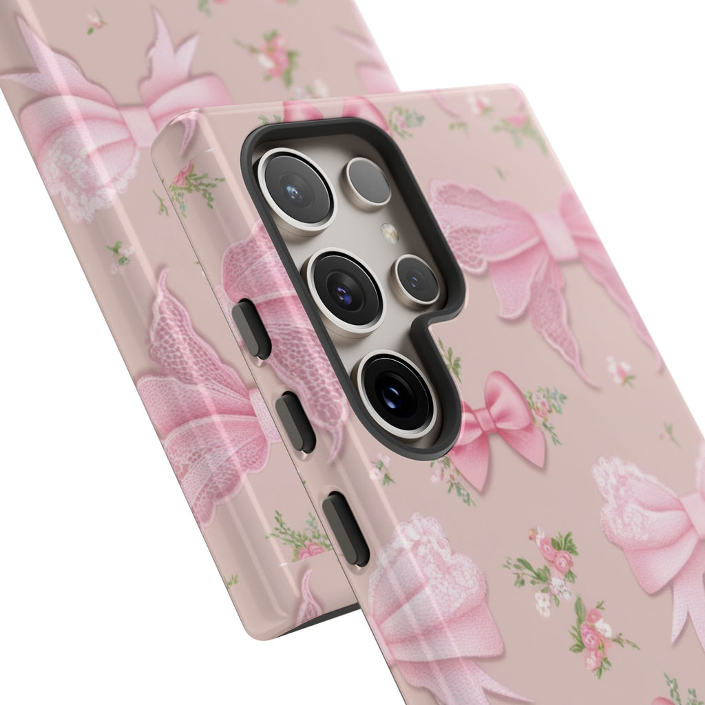 Luxury Pink Bow Phone Case – Cute & Protective Cover for iPhone & Samsung Gift for Her