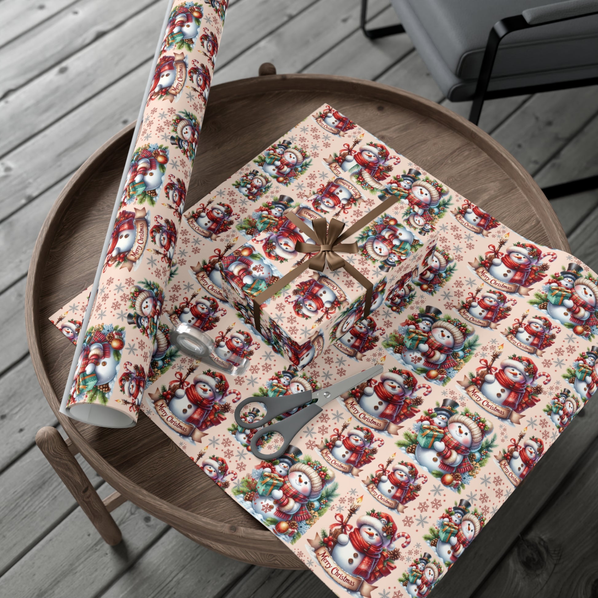 Christmas Wrapping Paper Whimsical Winter Wonderland with Festive Gifts Perfect for a Magical Holiday Season in Matte/Satin, All Occasion - MRSBYVALLE