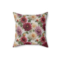 Elegant Fall Floral Square Pillow Autumn-Inspired Home Decor Accent Cozy, Double-Sided Print | Perfect for Sofas, Beds, and Living Bridal Shower - MRSBYVALLE