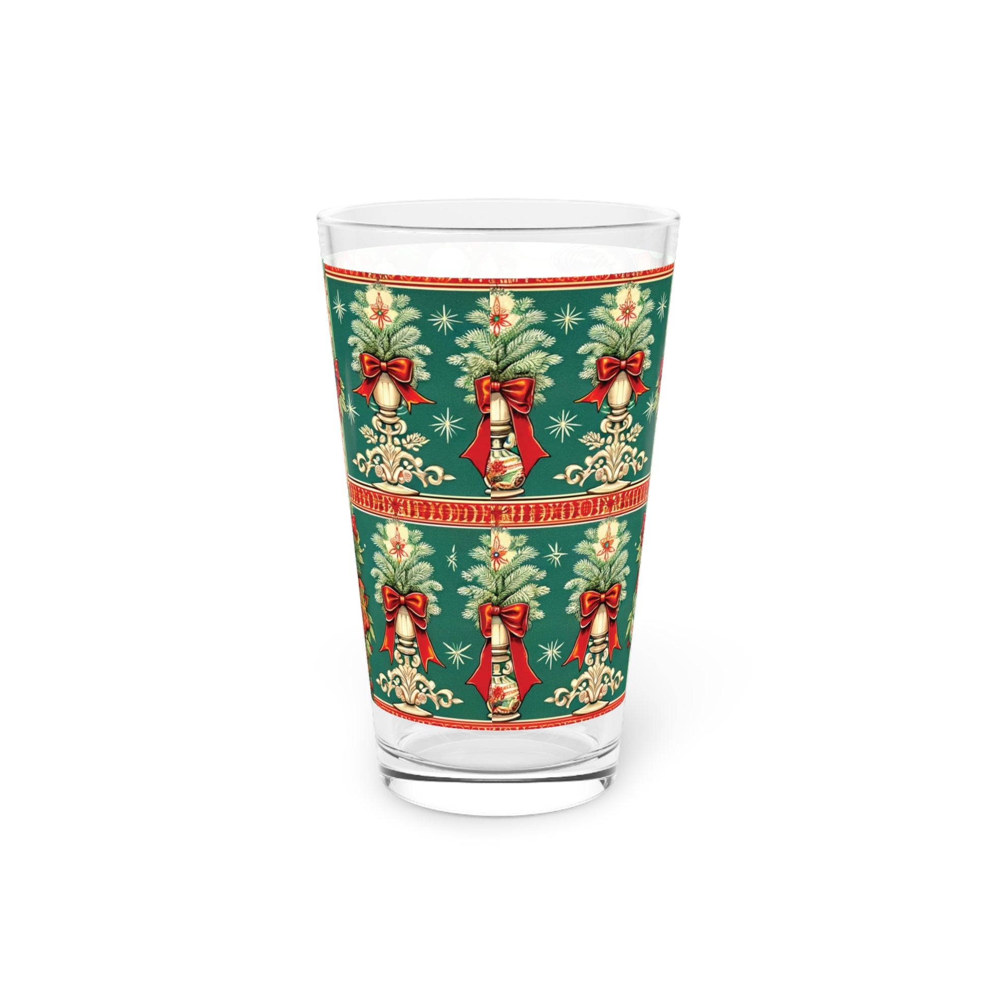 Vintage Retro Radiance 16 oz Pint Glass Featuring 50s Franciscan Diamond Starburst Kitsch Christmas Card Art Party Drinkware, Cocktail Glass Housewarming Perfect Gift Party Drinkware, Cocktail, Wedding Perfect for Parties - MRSBYVALLE