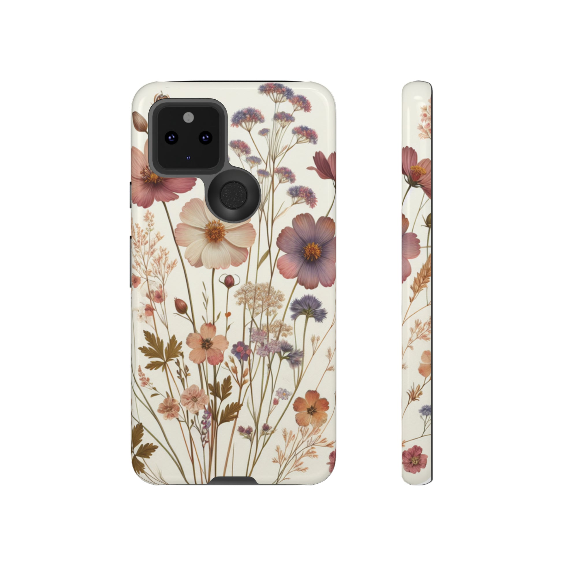 Wildflower Boho Luxury Phone Tough Case Floral Elegant Durable Stylish for Modern Devices iPhone 15, Samsung iPhone Samsung Accessory Gift for Her.
