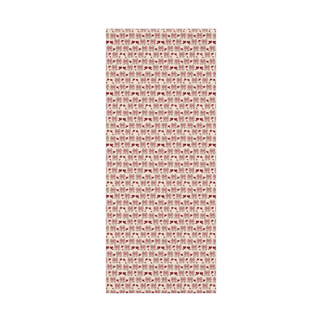 Charming Hearts & Pink Bows Wrapping Paper Elegant Gift Wrap for Any Occasion | Perfect for Birthdays, Anniversaries, and Special Celebrations Gift for Her - MRSBYVALLE