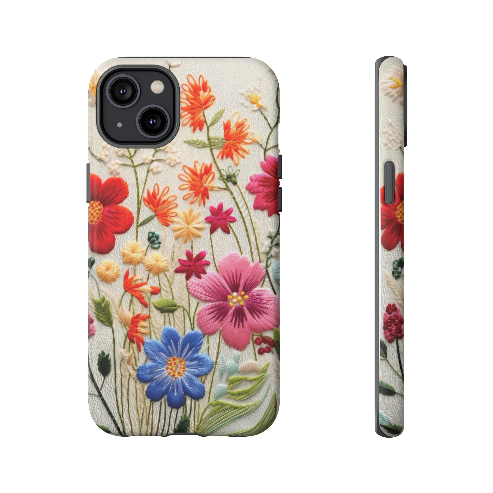 3D Floral Phone Case Elegant Faux Flower Durable for iPhone Samsung Smartphone iPhone 15, 14, 13 Samsung Gift for Mom