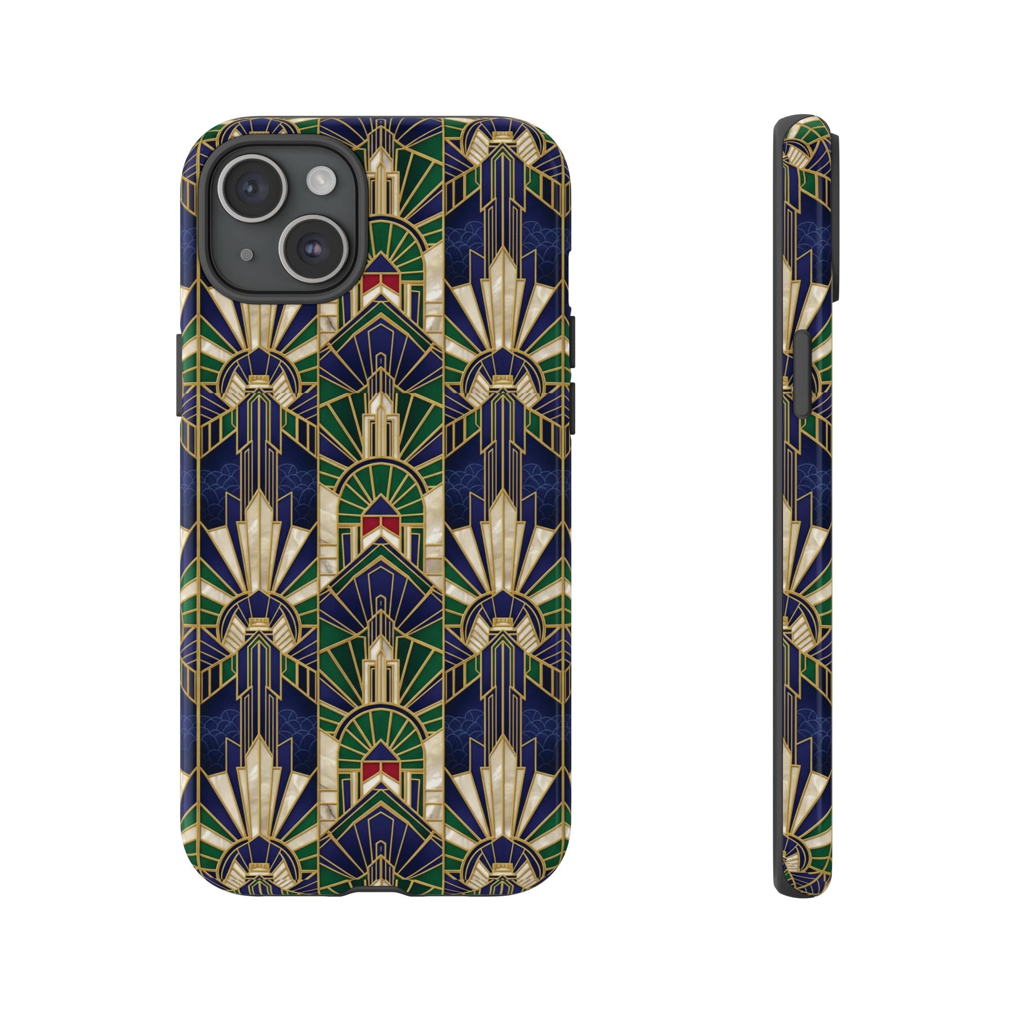 Navy & Gold Art Deco Phone Case — Imperial Art Deco Tough Case
