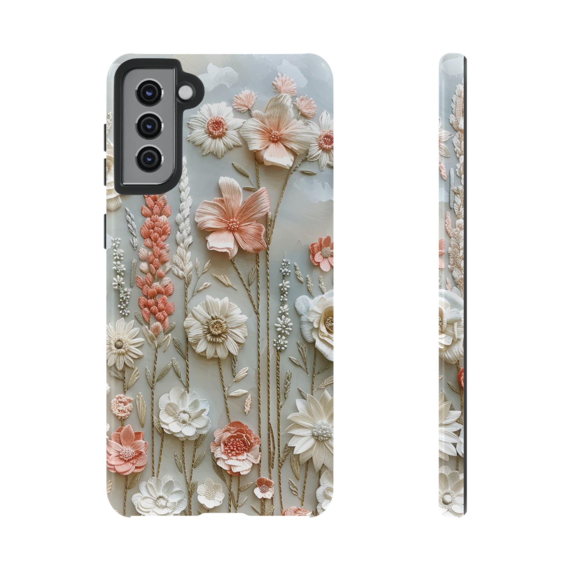 Pastel Wildflowers Protective Phone Case Gift for Her Phone 15, Samsung iPhone Samsung Gift for Her Case iPhone 15, Samsung iPhone Samsung Accessory Gift for Her
