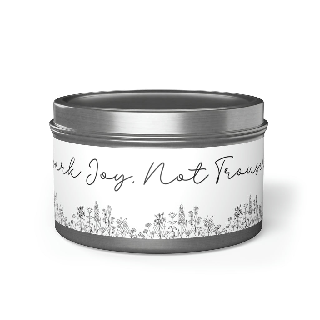 New House Bloom & Glow Elegant Floral Aromas in 4oz/8oz Tin Candles Essence of Nature Collection Unveil Serenity Romance with Exquisite Botanical Scents. Pure Harmony & Grace..