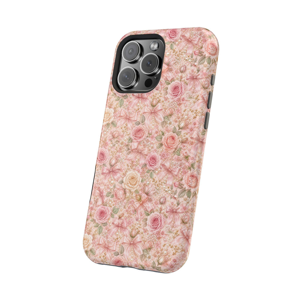 Floral Rose Pattern Magnetic Impact-Resistant Phone Case iPhone and Samsung