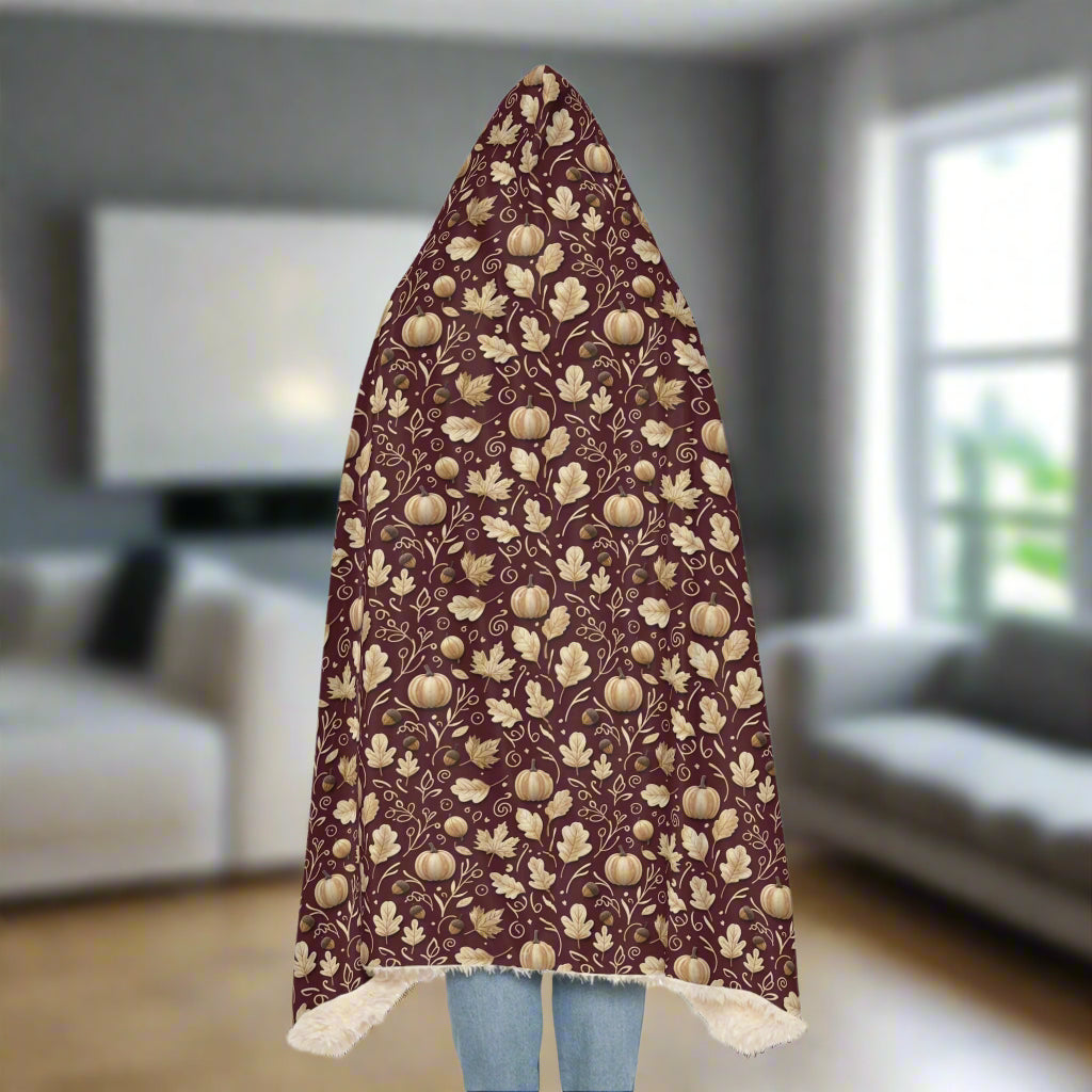 Decorative ironing board cover with pumpkin pattern on a white background