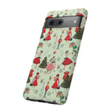 1950s Vintage Phone Case - Retro Christmas Design | Unique Holiday Protection for Your Device | Stylish & Durable Cover Gift for Her Phone 15, Samsung iPhone Samsung Accessory Gift for Her