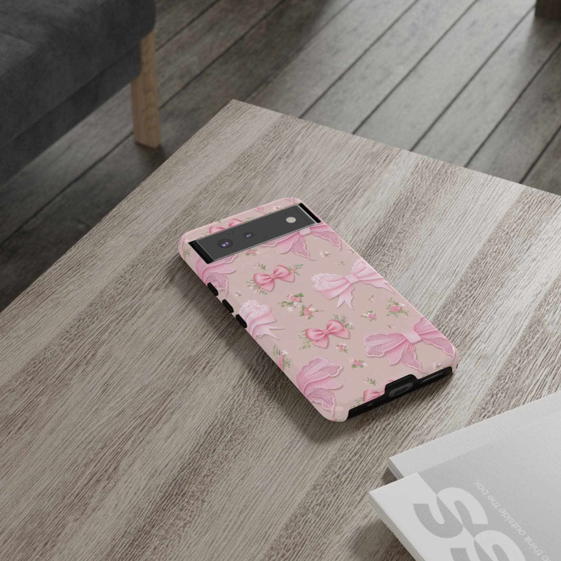 Luxury Pink Bow Phone Case – Cute & Protective Cover for iPhone & Samsung Gift for Her