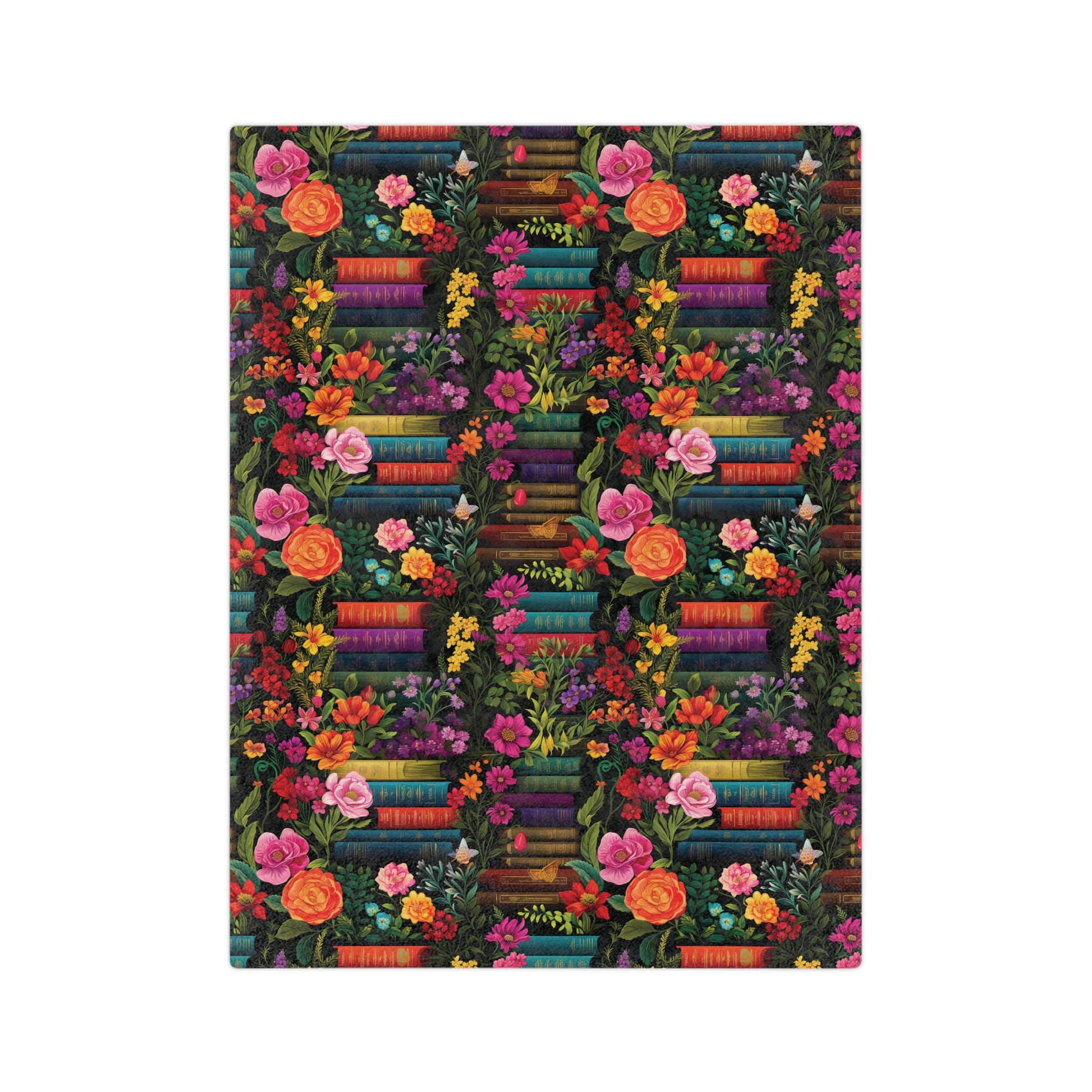 Ultra-Soft Minky Blanket Cozy Comfort Throw Books and Floral Design – Perfect for Reading Nooks and Bedrooms Plush Microfiber for Maximum Comfort Blanket, Perfect for Snuggling Decor, Cozy All-Season Warmth,Housewarming Gift Throw - MRSBYVALLE
