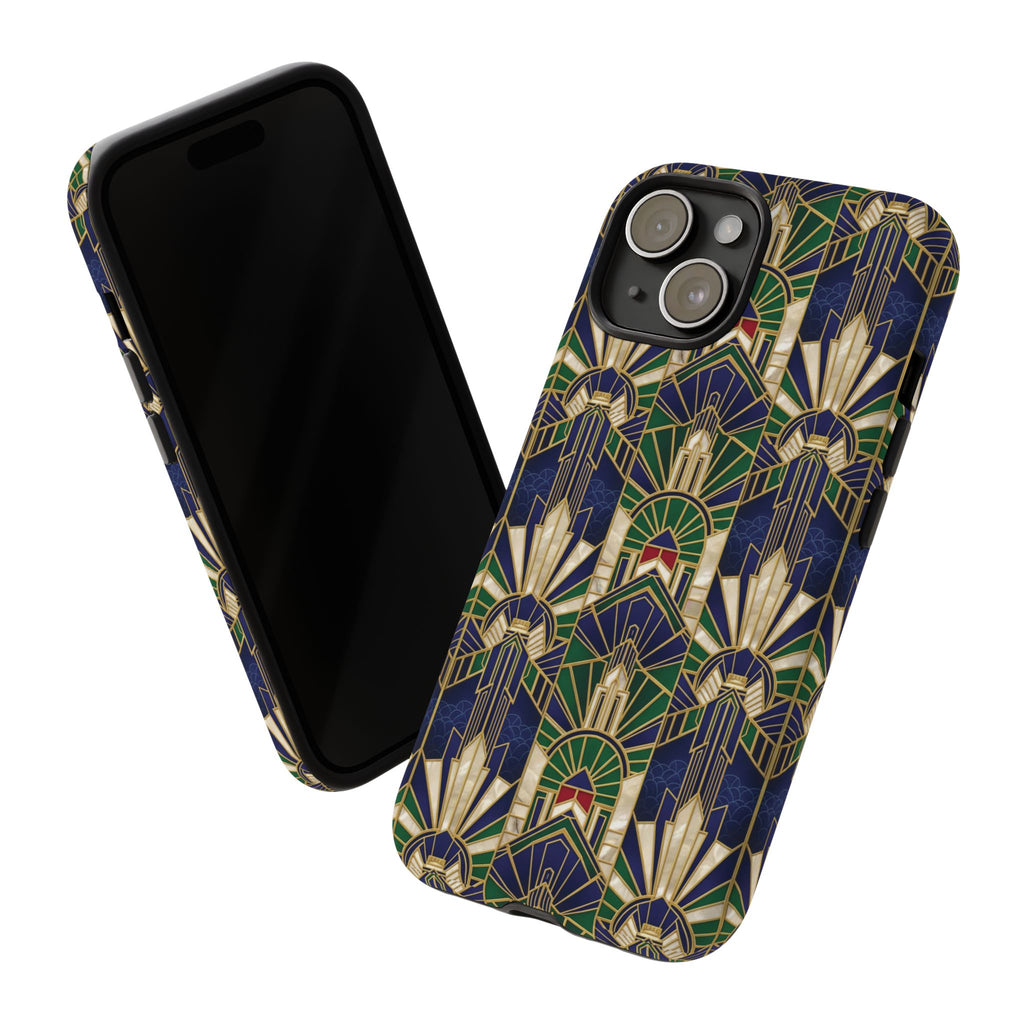 Navy & Gold Art Deco Phone Case — Imperial Art Deco Tough Case