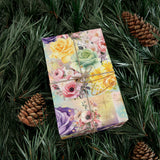 Pastel Floral Wrapping Paper | Vibrant Seasonal Blooms | Perfect for Birthdays, Special Occasions | Premium Quality Gifts Moms Weddings