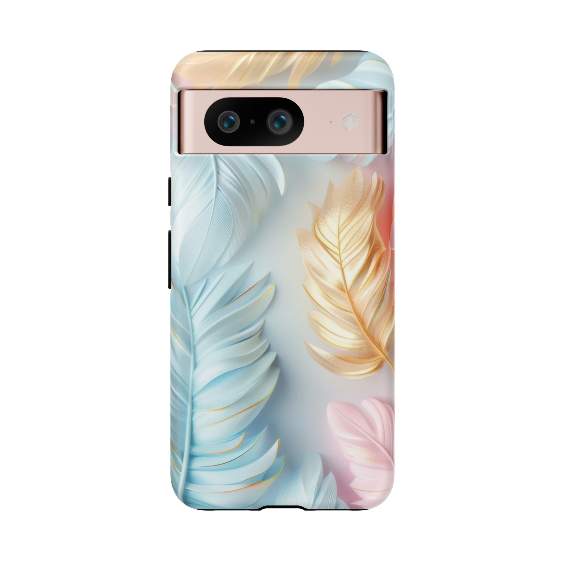 Pastel Feathers Protective Phone Case Gift for Her Phone 15, Samsung iPhone Samsung Gift for Her Case iPhone 15, Samsung iPhone Samsung Accessory Gift for Her