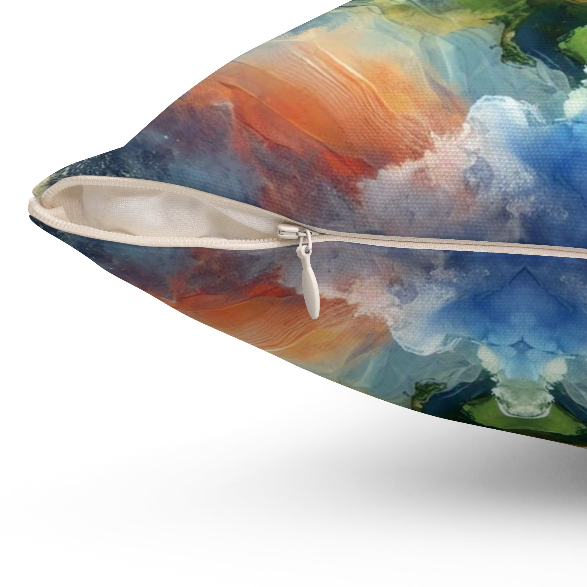 Modern Watercolor Abstract Decorative Pillow - Available in 16x16, 18x18, 20x20 - Vibrant Accent for Living Room, Bedroom, or Sofa Decor  100% Polyester with Double-Sided Print