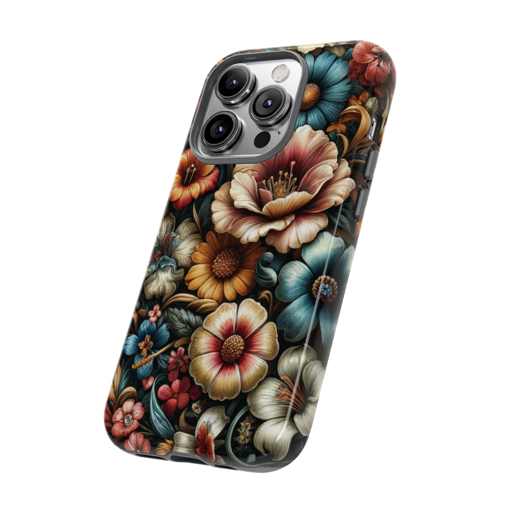 Pastel Floral Design Luxury Phone Tough Case Floral Elegant Durable Stylish for Modern Devices iPhone 15, Samsung iPhone Samsung Accessory Gift for Her.