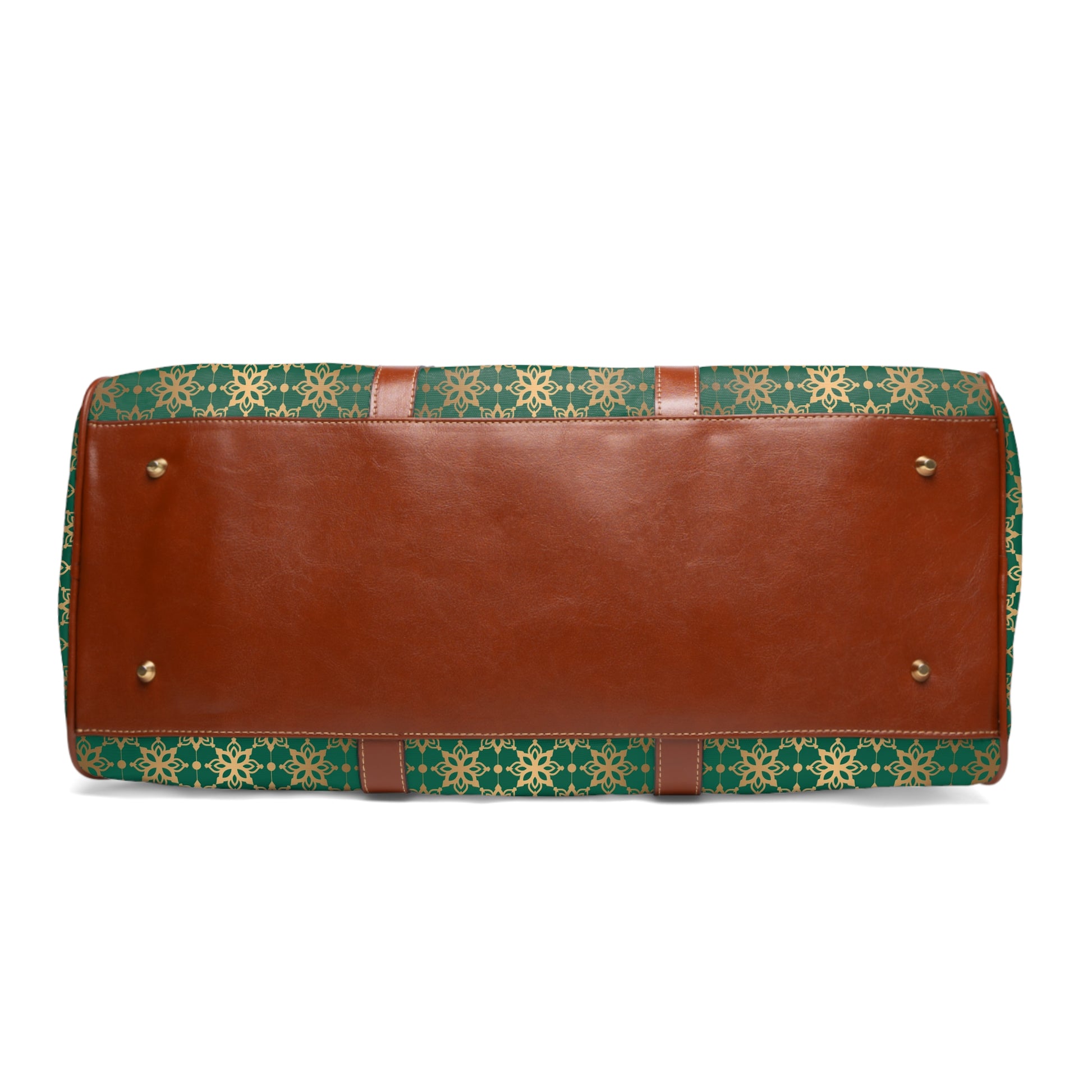 Elegant Green Travel Bag with Gold Accents Perfect for Holiday Trips & Weekend Getaways – Stylish & Durable Overnight Bag for Luxurious and Chic Travel - MRSBYVALLE