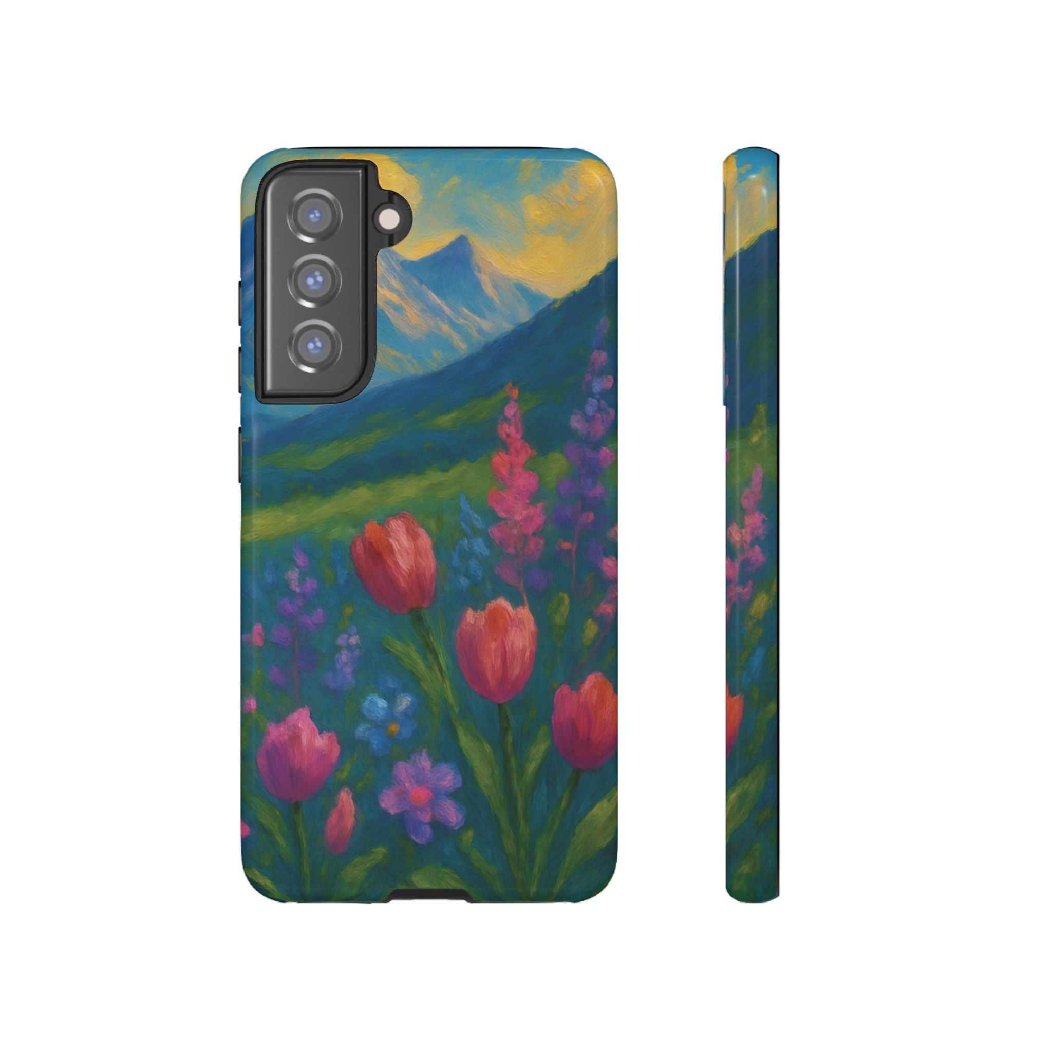 Mountains Wildflowers Phone Case | Vibrant Botanical Floral Design | Nature-Inspired Protective Cover for iPhone & Samsung | Trendy Aesthetic Gift Idea