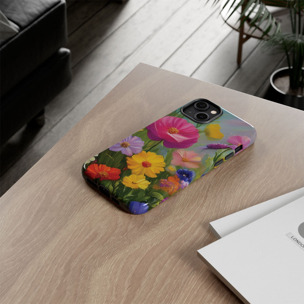 Vibrant Wildflower Painting Phone Case Hand-Painted Floral Art Design | Bright Nature-Inspired Cover | Perfect Gift for Flower Lovers iPhone & Galaxy