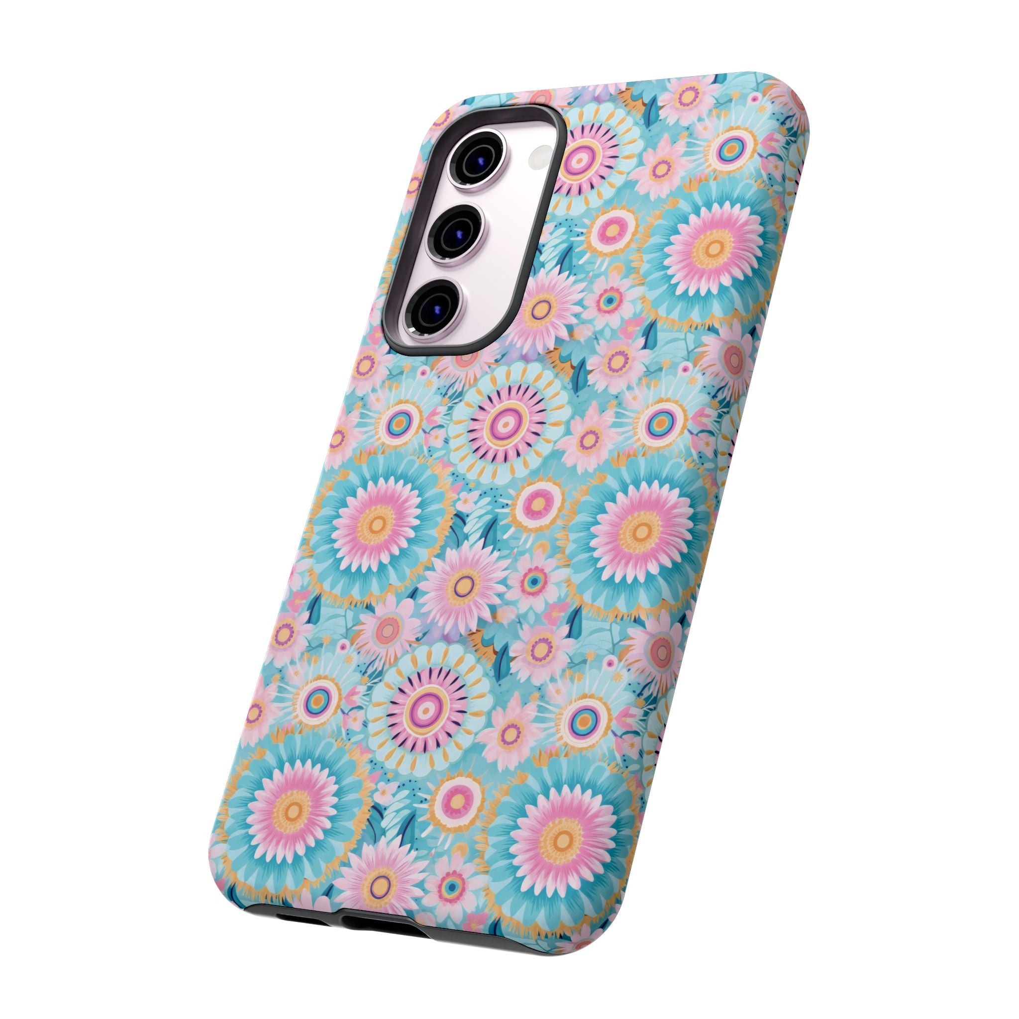 Coque de téléphone abstraite aquarelle bohème moderne compatible avec iPhone, Samsung et plus - Protection élégante et durable avec un design artistique vibrant, cadeau parfait pour elle