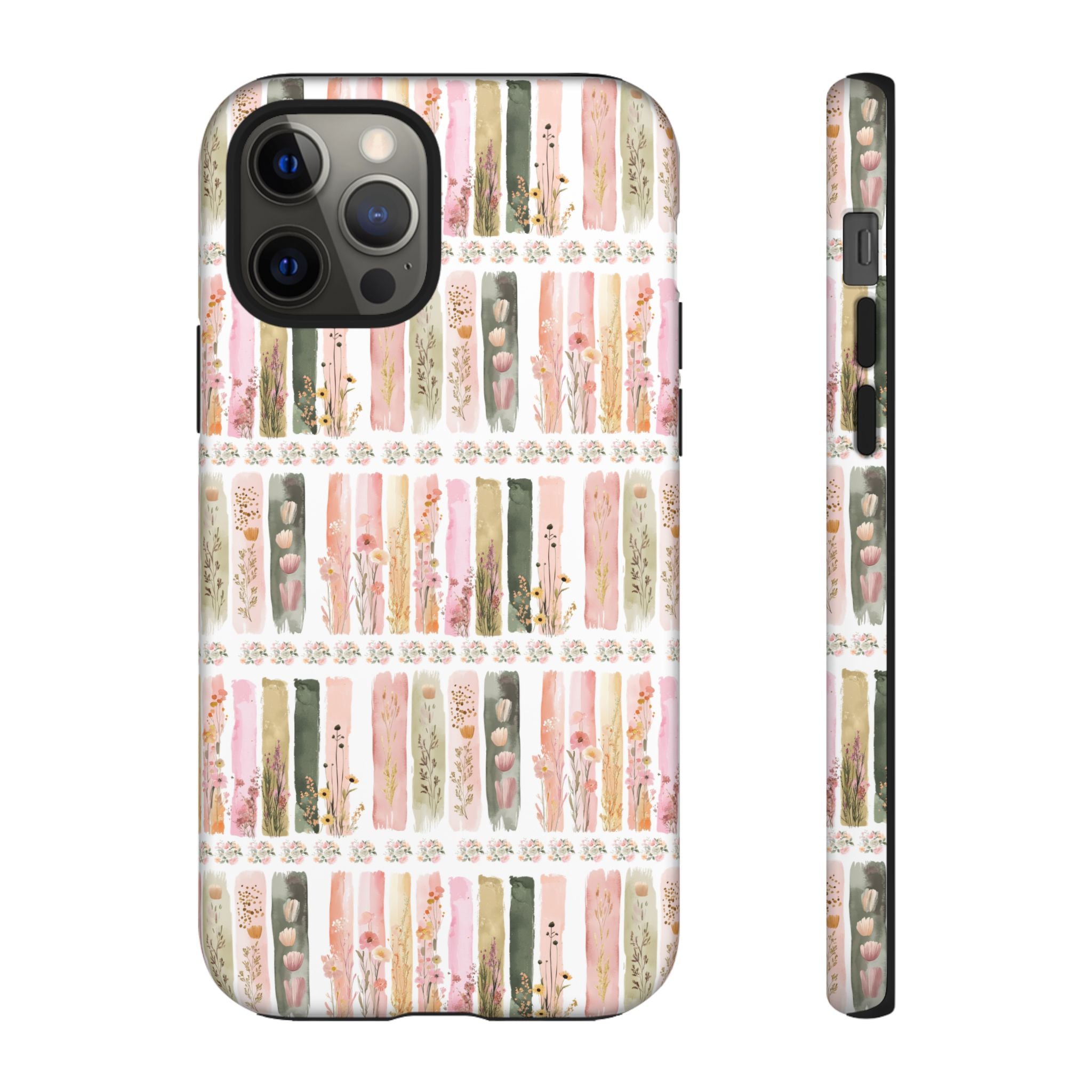 Pastel Brushstroke Floral Phone Case Soft Illusion Flower Design, Aesthetic Protective Cover, Feminine Style, Cute Gift for Her, Fits Most Models