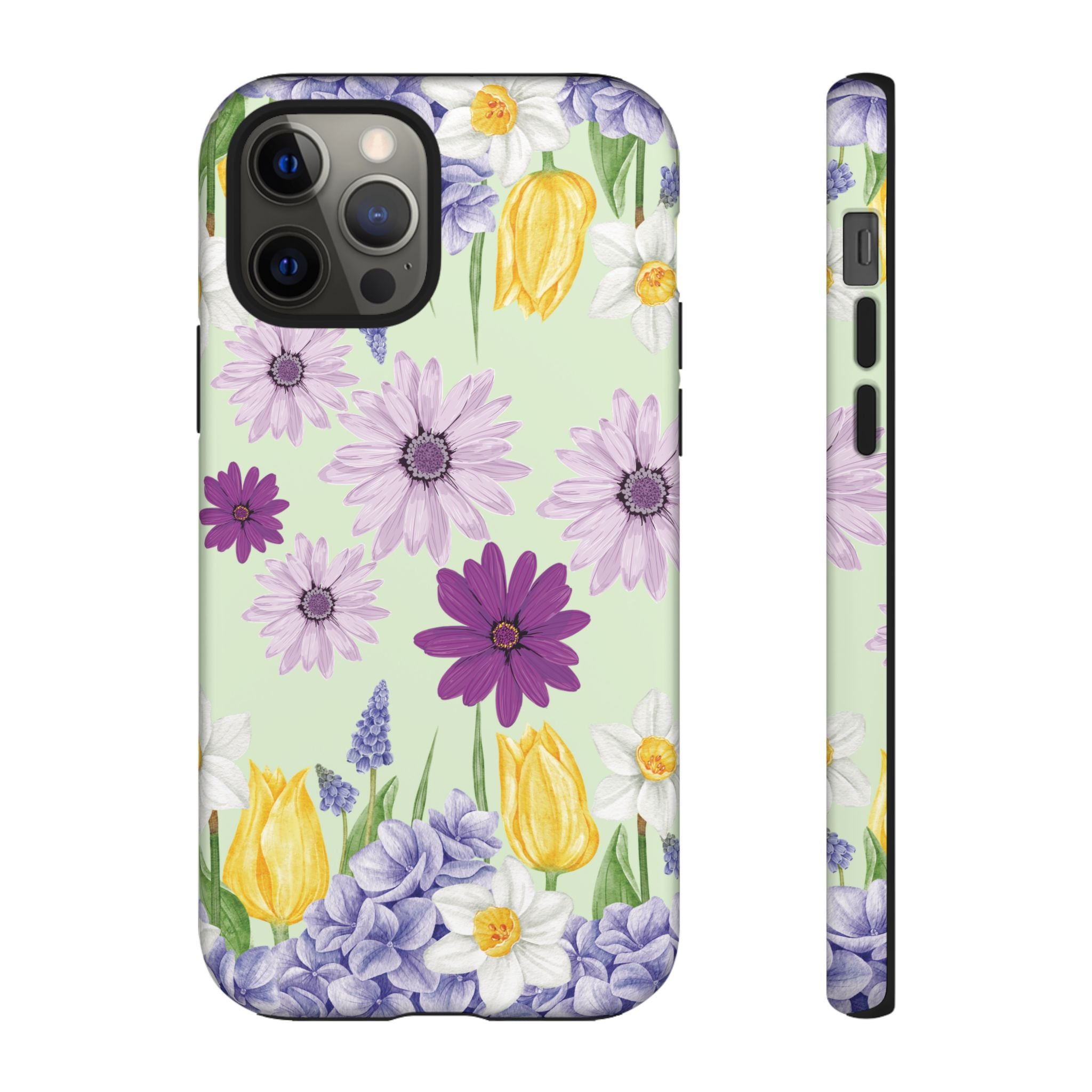 Lavender Yellow Flower Phone Case – Stylish Protective Cover for iPhone & Samsung, Botanical Design, Perfect Gift for Spring & Everyday Elegance