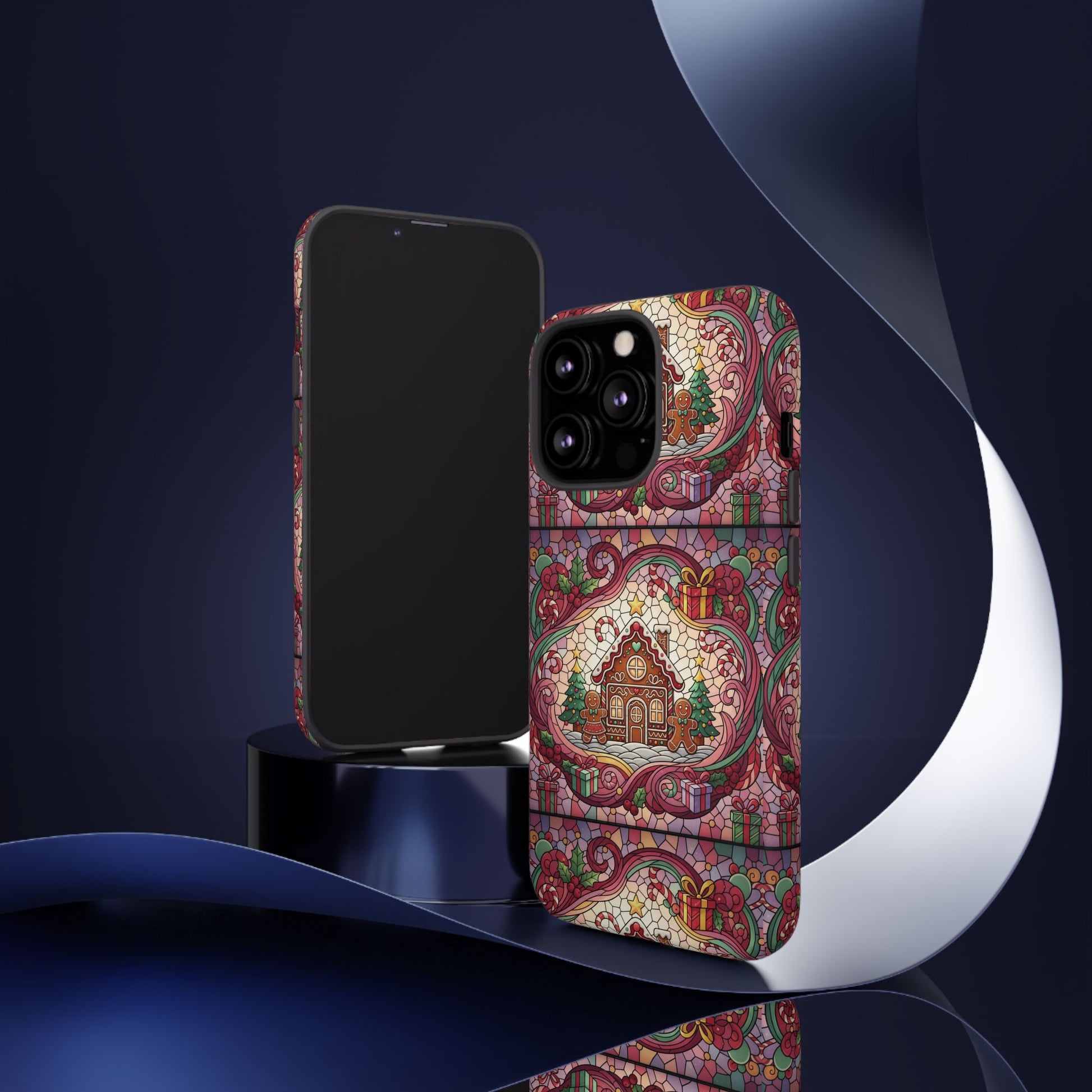 iPhone Case 17, 16  Gingerbread Stained Glass Tough Case Samsung perfect phone case