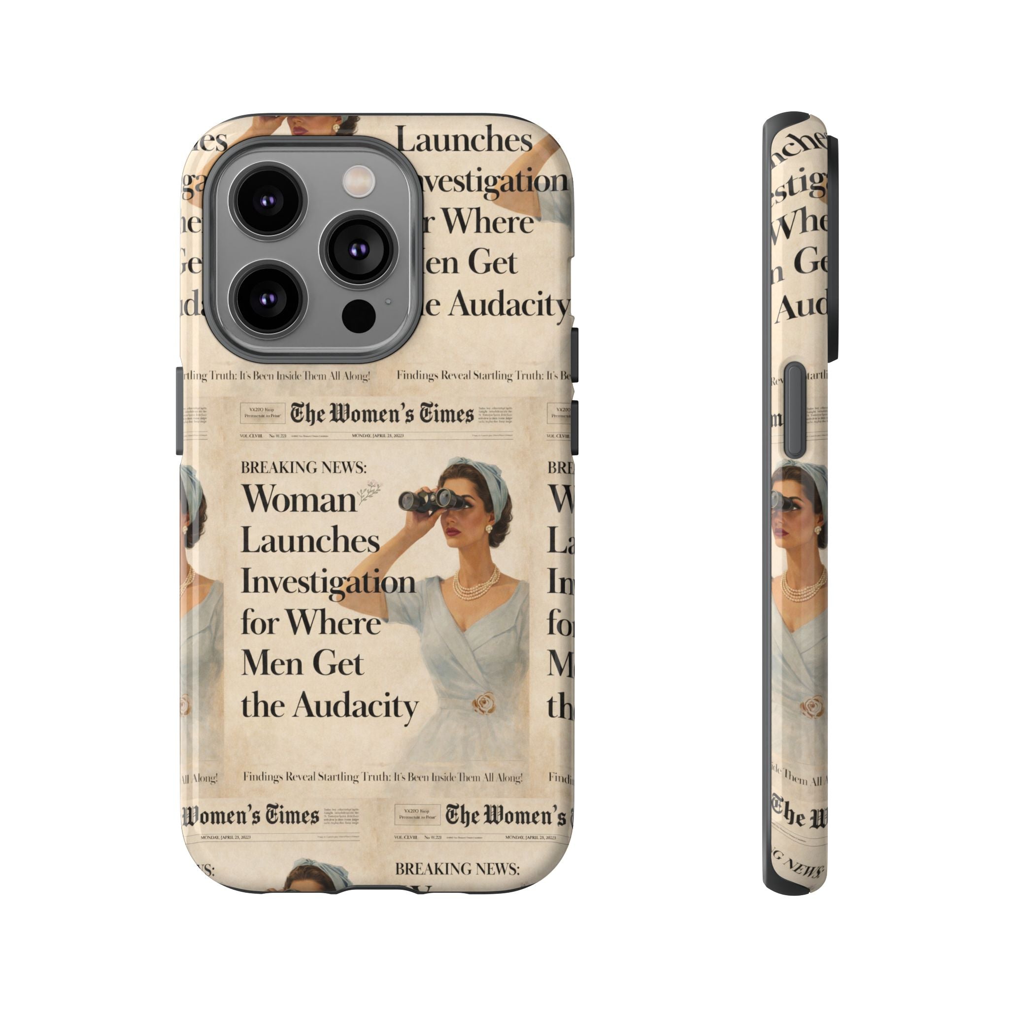 Funny Vintage Sarcastic Women Phone Case | Retro Sarcasm Text Design