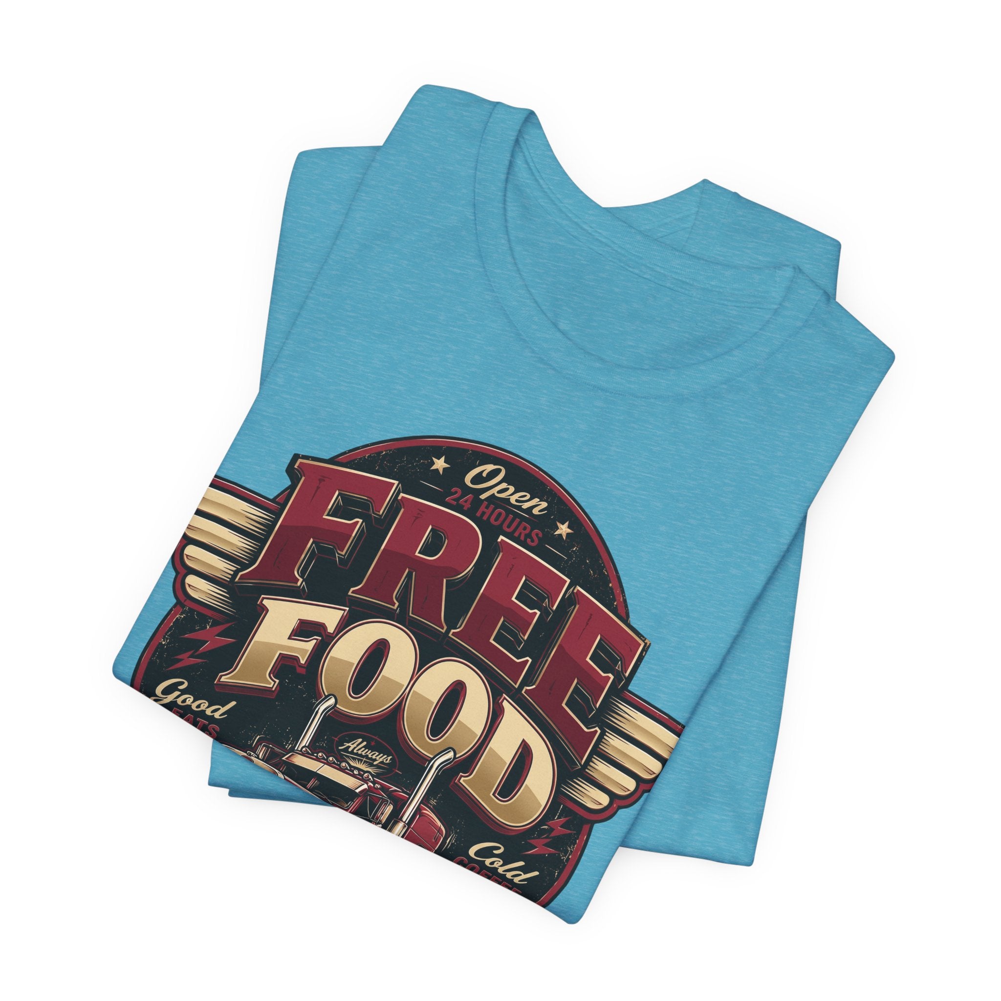 Funny "Free Food" Food Truck T-Shirt Perfect for Dad or Husband